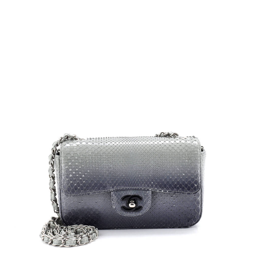 Chanel Mini Classic Single Flap Bag Python - image 1